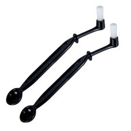 Number-One Coffee Machine Brush Cleaner Nylon Espresso Machine Brush Grinder Brush Coffee Cleaning Tool with Spoon (Pack of 2)