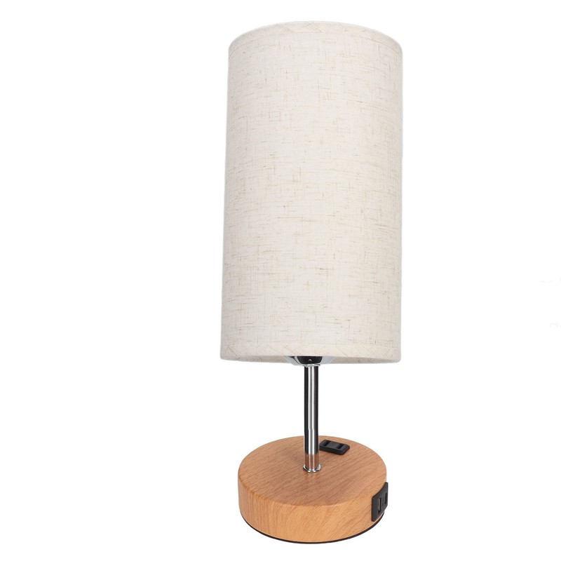 Touch Control Table Lamp Metal and Cloth USB Charging Three