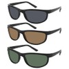 Edge I-Wear Black Sporty Sunglasses with Grey Polarized Lens &
