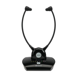 Retekess TA008 Wireless Headset System, Wireless TV Headsets, One Key Hearing Assistance, 2.4G Low latancy, Adjustable Damp, Dual batteriy - 10H using, TV Sound Amplifie for Seniors