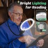 30X 10X Magnifying Glass with Light, Large Hands Free Magnifying