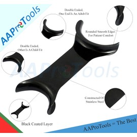 AAProTools 1 Piece Stainless Steel Photo Retractor Orthodontic Cheek Retractor Photography Double Ended Black Coated