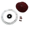Red Non O-Ring Chain & Sprockets fit Yamaha YFS200 200