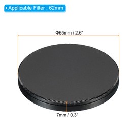 PATIKIL 62mm Lens Cap, Camera Lens Cap Cover Universal Lens Filter Stack Cap Front Metal Protective Case Cover with Cleaning Cloth for Photography Camera Filter