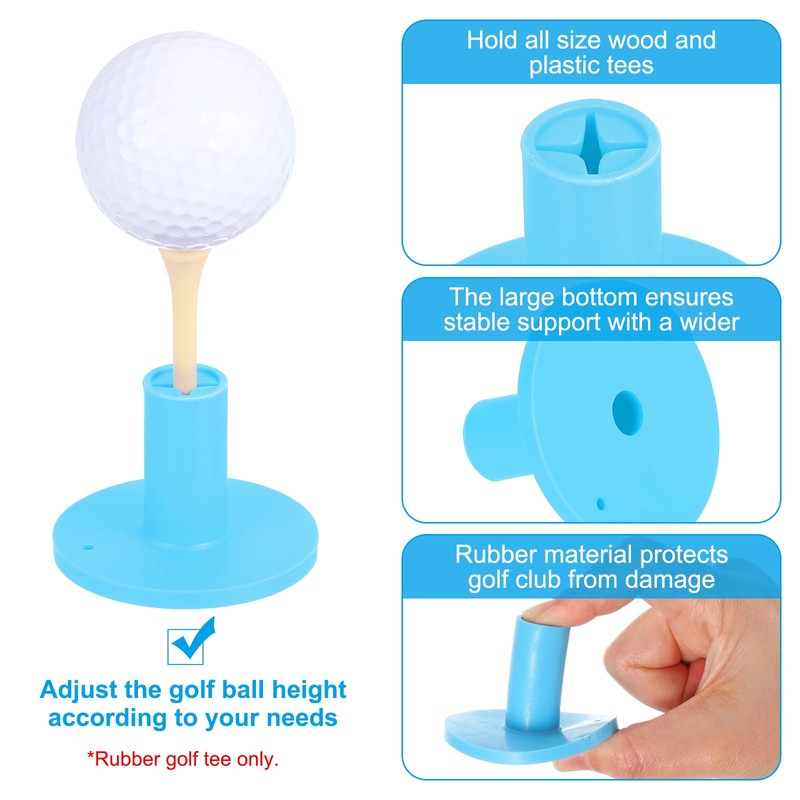 PATIKIL Rubber Golf Tees, 5 Pack Golf Rubber Tee Indoor