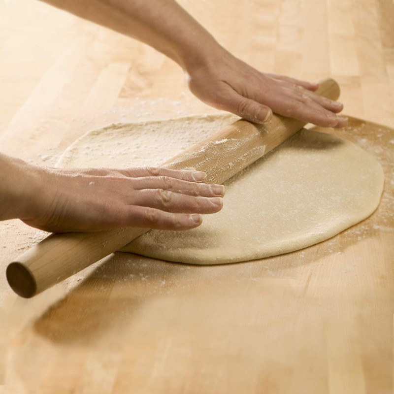 French Rolling Pin (17 Inches) –WoodenRoll Pin for Fondant, Pie