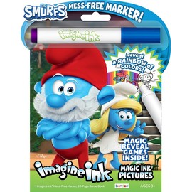 Bendon Smurfs Imagine Ink Magic Ink Coloring Book, Smurfs Party Favors with Marker Mess Free Coloring Books, Smurfs Activity Book for Kids, Ideal Gifts for All Ages Kids, Boys & Girls, 58375
