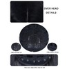 ANOGOL Long Black Wig Middle Part Witch Vampire Cosplay Goth