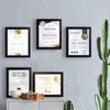 8.5x11 Certificate Document Picture Frame Set of 6, Black Diploma
