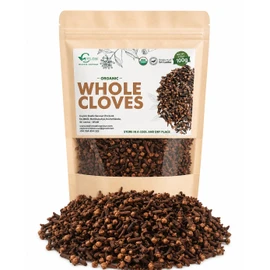 Ceylon Rustic Savour Organic Whole Cloves 3.5 oz – USDA Organic Certified Aromatic Clove Spice in Resealable Pouch for Cooking, Baking & Tea
