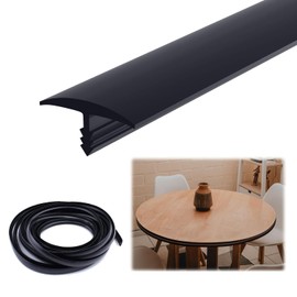 Muzata Black 3/4 Inch x 25 Ft Center Barb Tee Moulding Plastic T Molding for Tables Game and Arcade Machines Decorative Edging Shelf Guarding M023