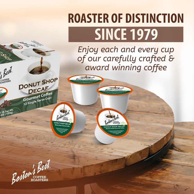 Donut Shop Decaf Gourmet Coffee by Bostons Best - 12