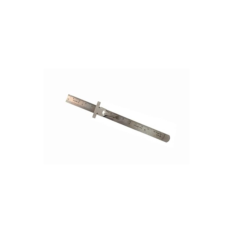 Proops Ruler, Stainless Steel 150mm Rule with Conversion Table, Depth