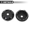 Motoforti Universal Wheel Center Hub Cap, Plastic, Black, 4 Pcs