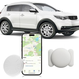 Hongtop H GPS Tracking Device for Cars, 1PCS Real Time GPS Tracker Device for Vehicles Work with Find My (iOS Only), Car Tracker Device Hidden with Magnetic Waterproof Case, White