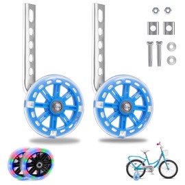 Herbst Bicycle Stabilisers Children's Bike, 1 Pair Universal Stabilisers Adjustable Auxiliary Wheels, Bike Training Wheels for 12 14 16 18 20 Inch Children's Bicycle (Blue)