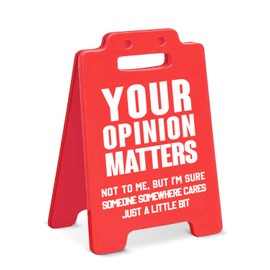 Funny Office Desk Sign Your Opinion Matters Sign Cubicle Decor Humor Office Gifts for Boss Leader Coworker, Desk Accessories