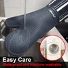 Alselo Silicone Oven Mitts Heat Resistant 550 Degree Extra Long