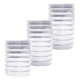 HDGSAFD Pack of 25 Plastic Petri Dishes Clear Petri Dishes with Lids Lab Supplies Laboratory Petri Dishes