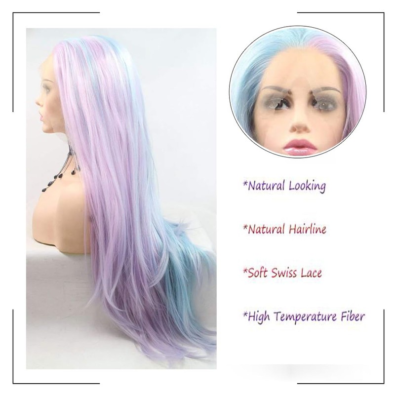 Angle Lucky Lace Frontal Wigs for Women Long Silky Straight