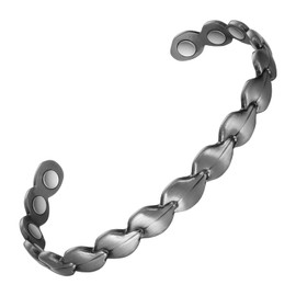 EnerMagiX Copper Magnetic Bracelet for Men Women, 100% Solid Copper Cuff Bangle with 8 3500 Guass Magnets, Adjustable Size Brazaletes (CPB-1057)