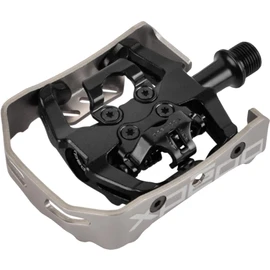 Xpedo Unisex – Erwachsene Clipless Milo Pedal, Schwarz/Silber, 9/16"