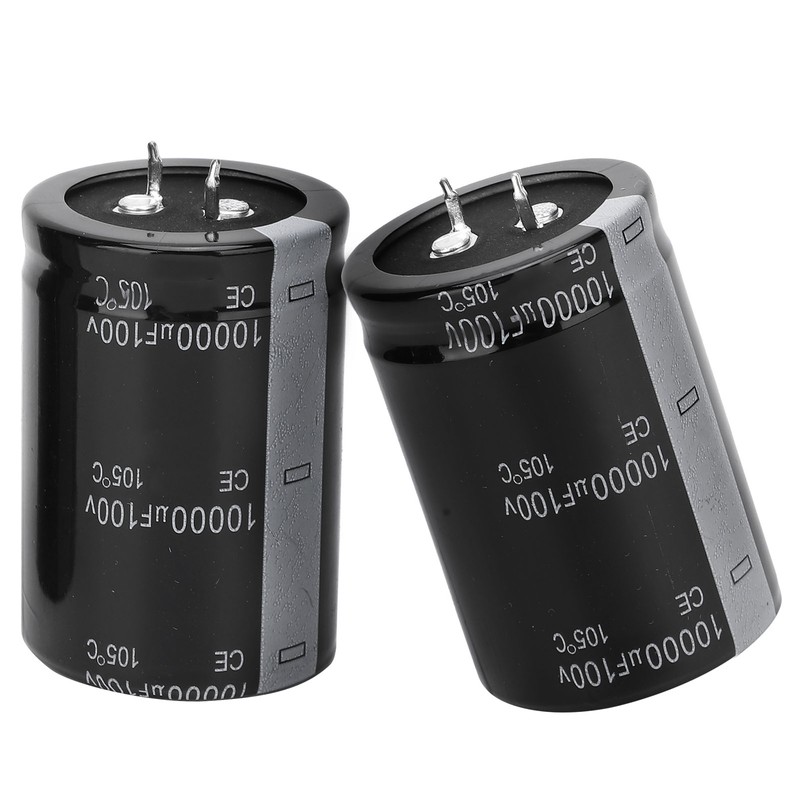 2pcs 10000uF 100V Electrolytic Capacitor 105℃ 35X50mm