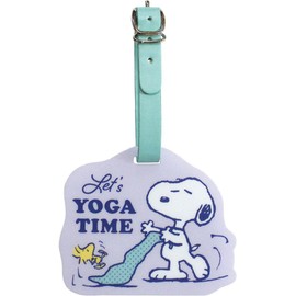 Tees Factory SN-5546719YT Snoopy Acrylic Luggage Tag YOGA TIME H3.2 x W3.8 x D 0.1 inches (82 x 98 x 3 mm)