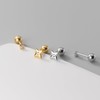 Asymmetrical 20g Tiny Star Sterling Silver Cartilage Stud Earrings for