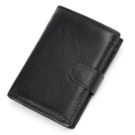 GAEKEAO Mens Wallet Large Capacity Genuine Leather RFID Blocking Bifold Wallets for Men with Coin Pocket 3 ID Windows