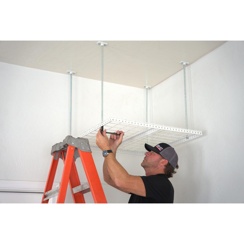 DURA-LIFT Elevate Adjustable Height Overhead Garage Door Ceiling Double Storage