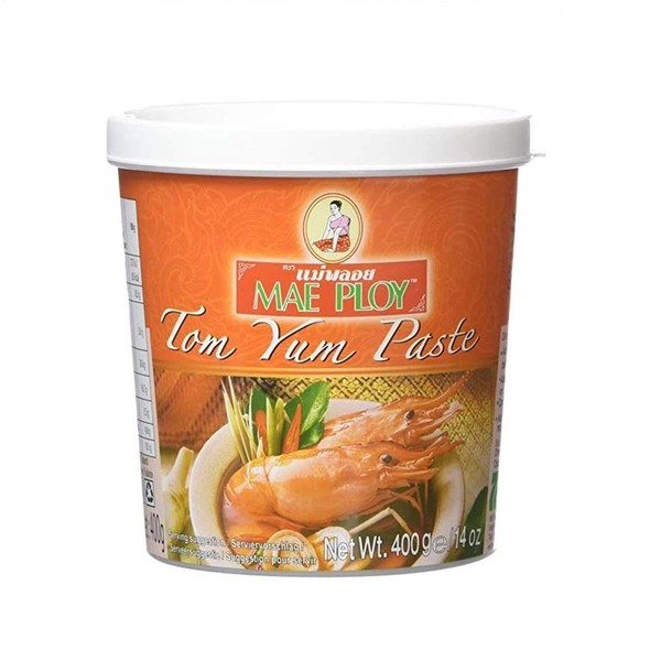 Mae Ploy Tom Yum Paste | Colourful and Spicy Aroma | Perfect for Thai Cooking | Add to Meat, Seafoods or Vegetables | Product of Thailand | Wake Up Your Taste Buds | 400g Pot