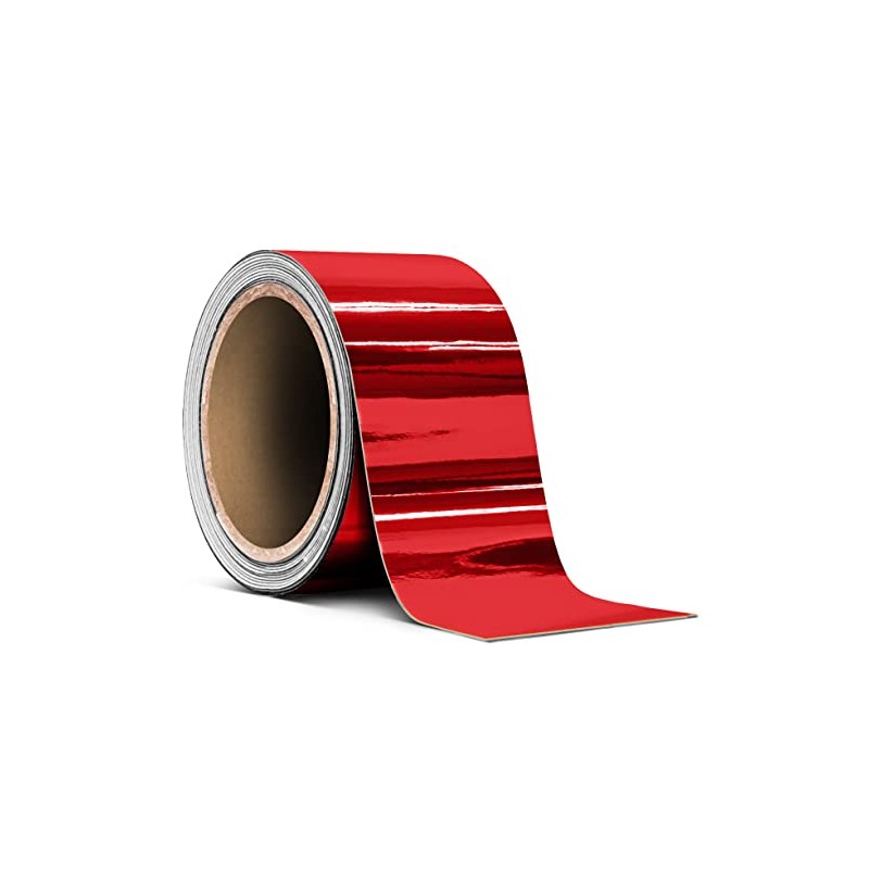 VViViD Red Mirror Chrome Air-Release Adhesive Vinyl Pinstripe Tape Roll