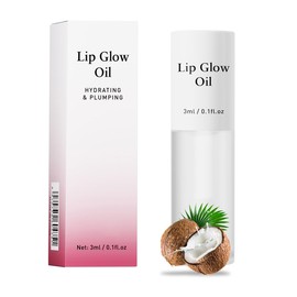 Hydrating Lip Glow Oil, No-Sticky Gloss Lip Balm Lip Care, Fruit Flavoured Lip Oil For Dry Lip's Moisturizing Hydrating And Nourishing (COCONUT)