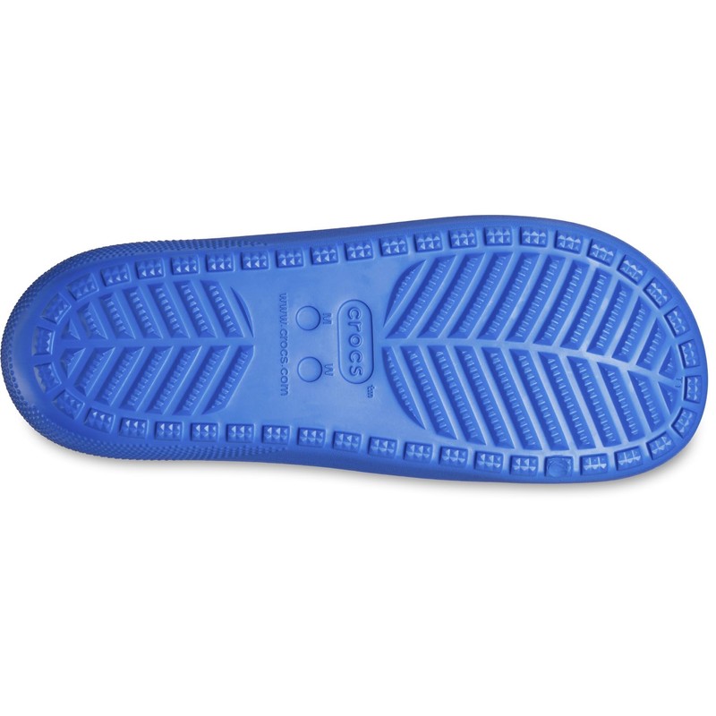 Crocs Unisex's Slides, Blue Bolt, 11/11.5 UK