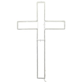 ElectricArt 72 Inch Cool White LED Rope Light Cross Motif - Lighted Holiday Silhouette