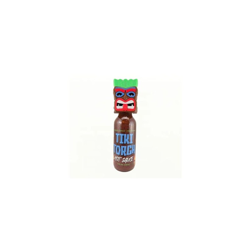 Tiki Torch Ginger Garlic Red Pepper Hot Sauce with Polynesian
