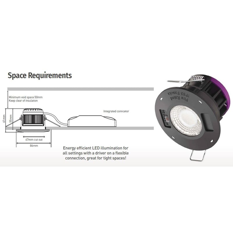 Bright Source LED Dimmable All-in-1 Downlight - 8w 64mm Cut