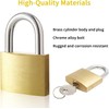 Faburo 2pcs Solid Brass Padlock with Key, Small Pad Lock