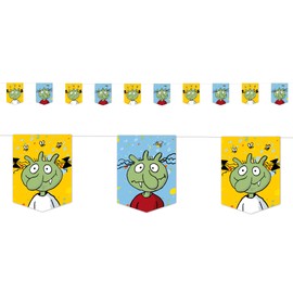 The Olchis Bunting as Decoration for Children's Party and Children's Birthday Parties Made of Paper, 350 cm Long, with Attachment Cord, Olchi Garland, Party Chain, Children's Birthday Party