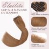 Elailite Clip in Hair Extensions Real Human Hair, Remy Hairpieces