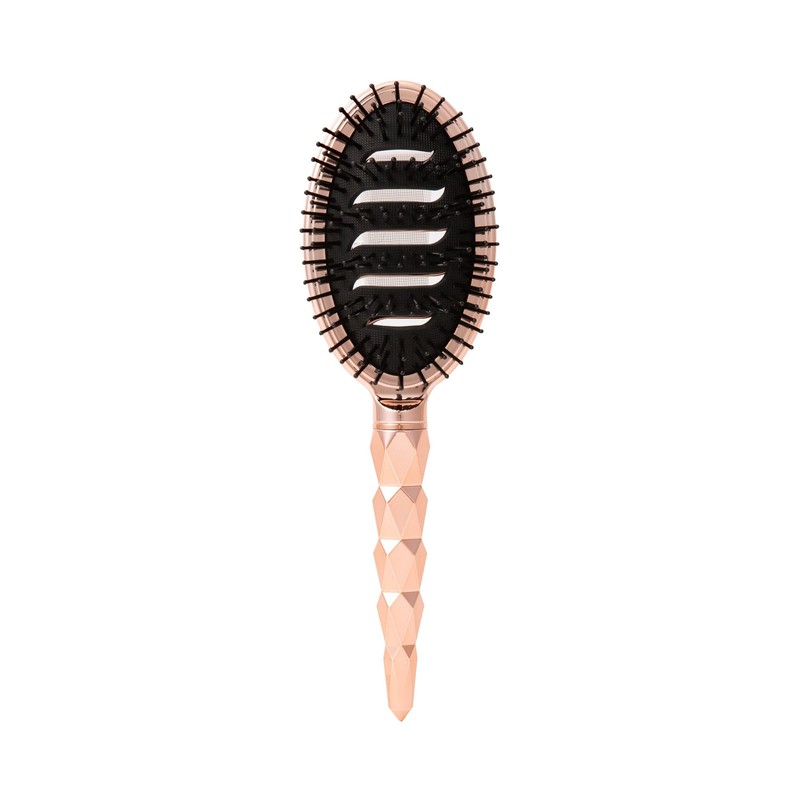 Francfranc Siv Bent Oval Hairbrush Shiny Pink Gold