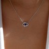 Atentuyi CZ Evil Eye Necklace Silver CZ Pendant Necklace Evil