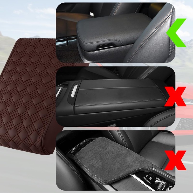 IHOTDER Car Center Console Cover,Leather Arm Rest Cover for Car