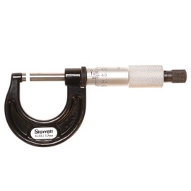 Starrett V436.1MXRL-25 Outside Micrometre, Ratchet Stop, Lock Nut, Carbide Faces, 0-25mm Range, 0.001mm Graduation, -0.001mm Accuracy