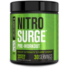 Jacked Factory NITROSURGE Pre-Entrenamiento  Pre-Workout Powder, Energy  Strength, 30 Servings                                                        