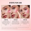 Melemando 5 Colors Cream Blush Stick, Natural Glow Finish Looking,