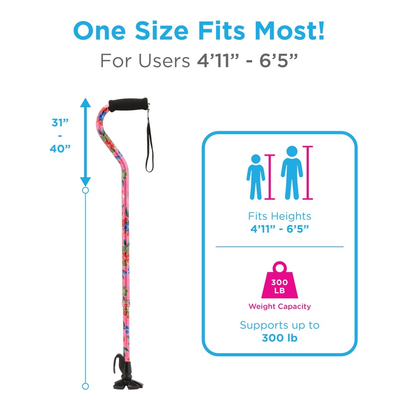 NOVA Shoe Horn Offset Cane – 2-in-1 Walking Cane &