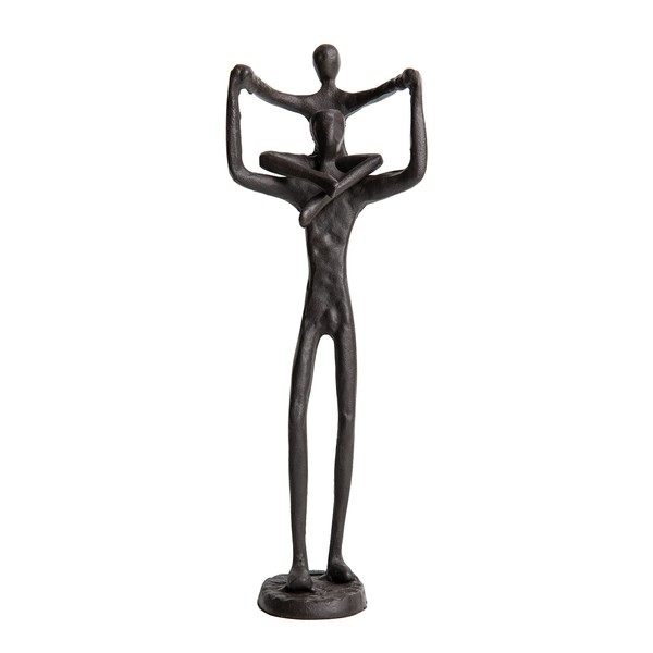 Danya B. Estatua decorativa pequeña de hierro para padres y niños