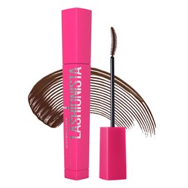 Maybelline MAYBELLINE Mascara Hot Water Remover Lashionista N 02 Brown Base Hot Water Washable Long Curl Keep Fiber Blended